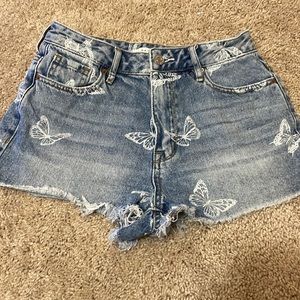Pacsun butterfly jean shorts